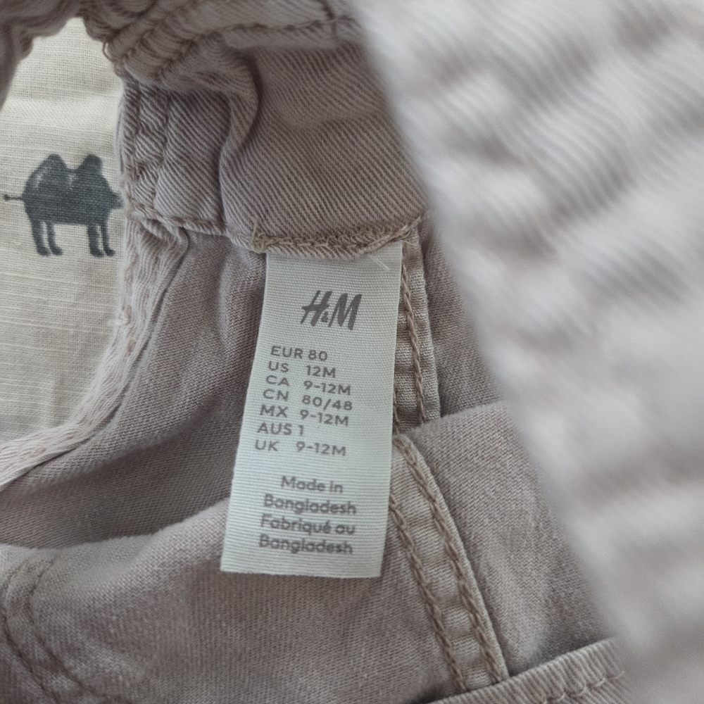H&m Bundle Neutral Beige Baby Toddler Matching Outfit Set 12 Months - Picture 7 of 10